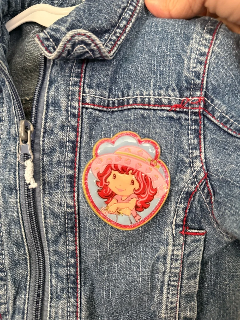 Y2K strawberry shortcake denim jacket 2007 3Y